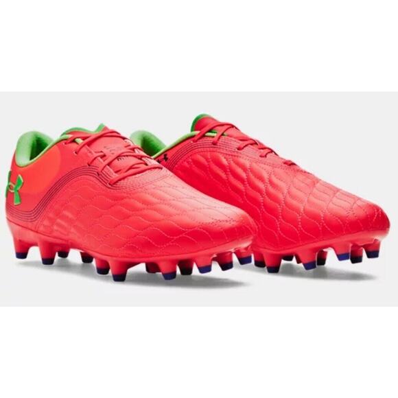 Under Armour Magnetico Pro 3 FG Women Soccer Cleats Sz 6 Red/Green 3027497-600 - Picture 1 of 6